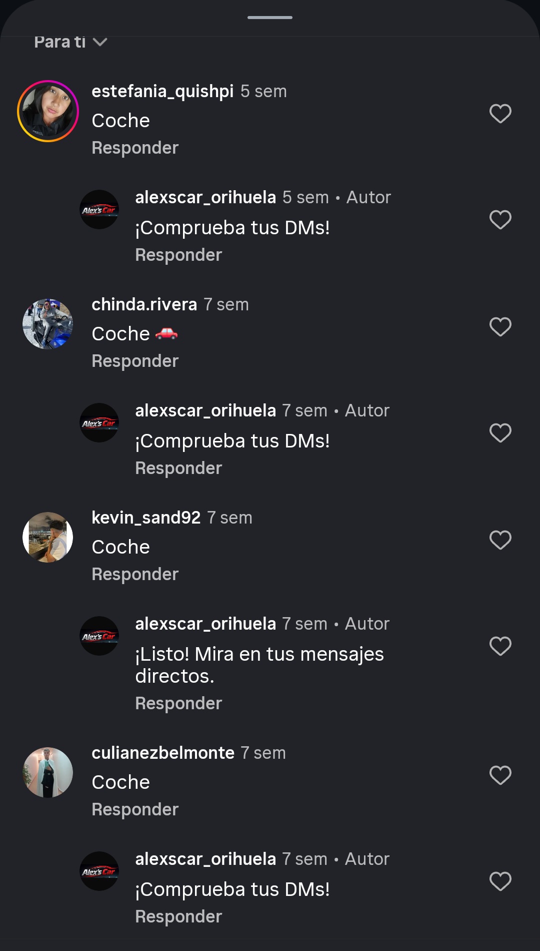 Comentarios y automatización de respuesta