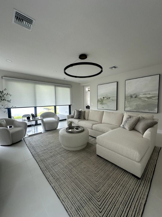 Living room with Roller and Solar Shades