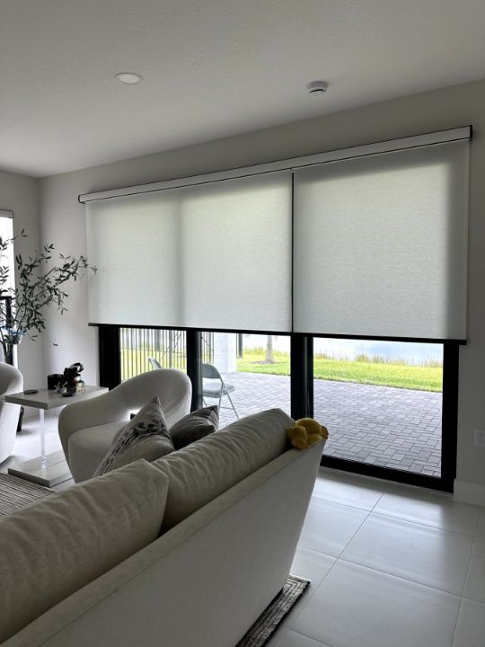 Living room with Roller and Solar Shades