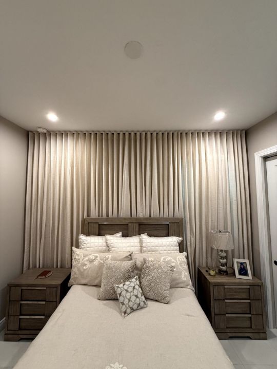Bedroom with Drapes