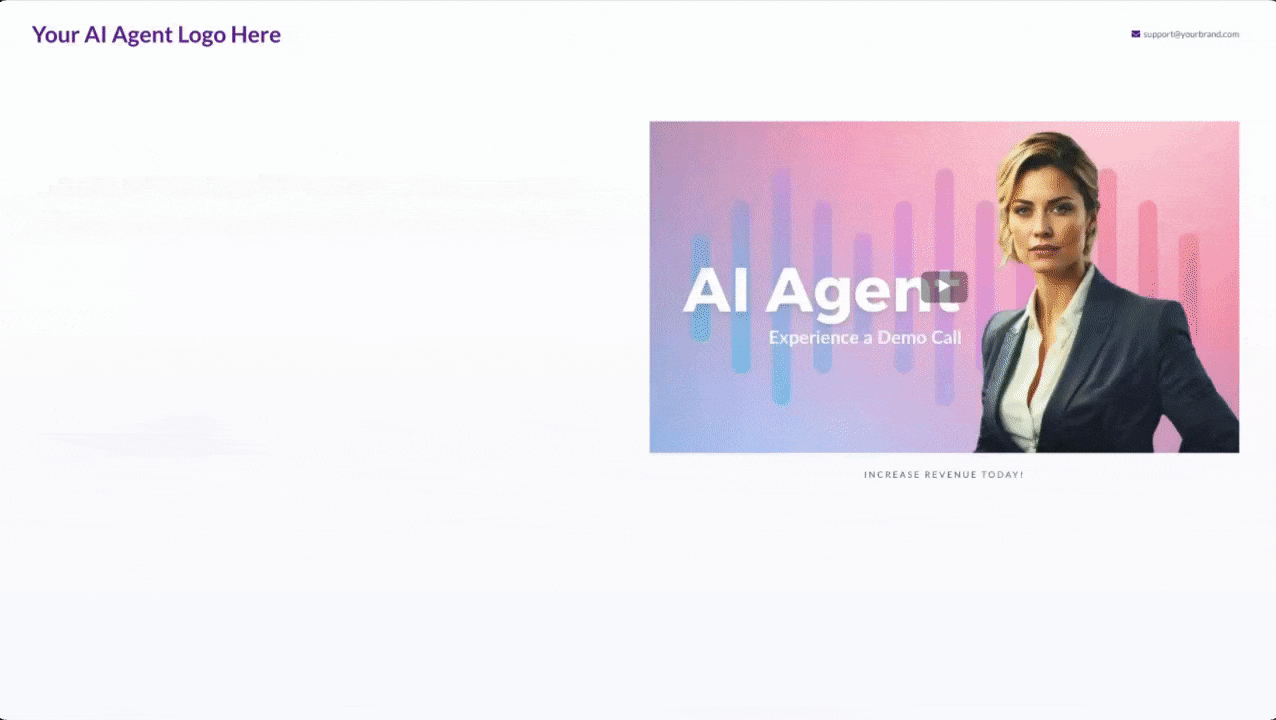 Voice AI agent sales funnel preview