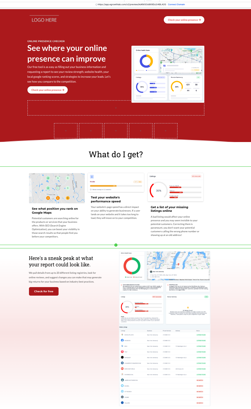 Prospecting report funnel preview