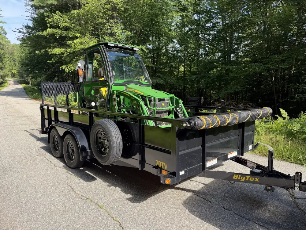 Utility trailer rental ready for pickup at White Pine Trailer Rentals in Portsmouth, NH