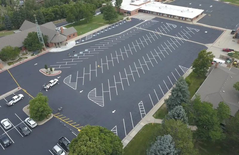 Parking lot striping line marking commercial property Northern Virginia