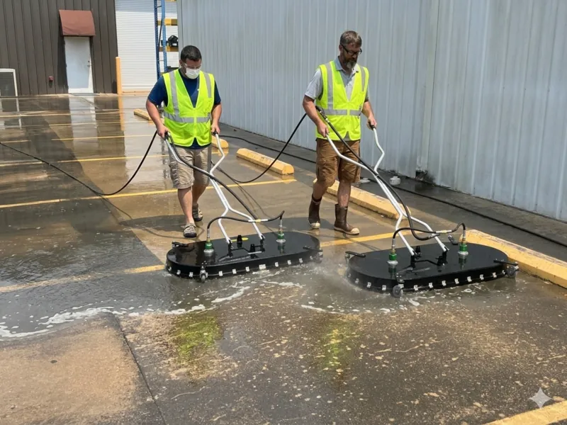 Power washing surface preparation parking lot cleaning Virginia