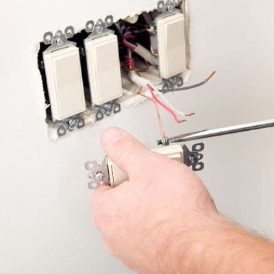 Light switch repair by electrician