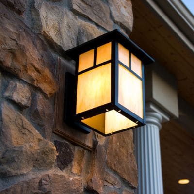 Wall-mounted outdoor light fixture