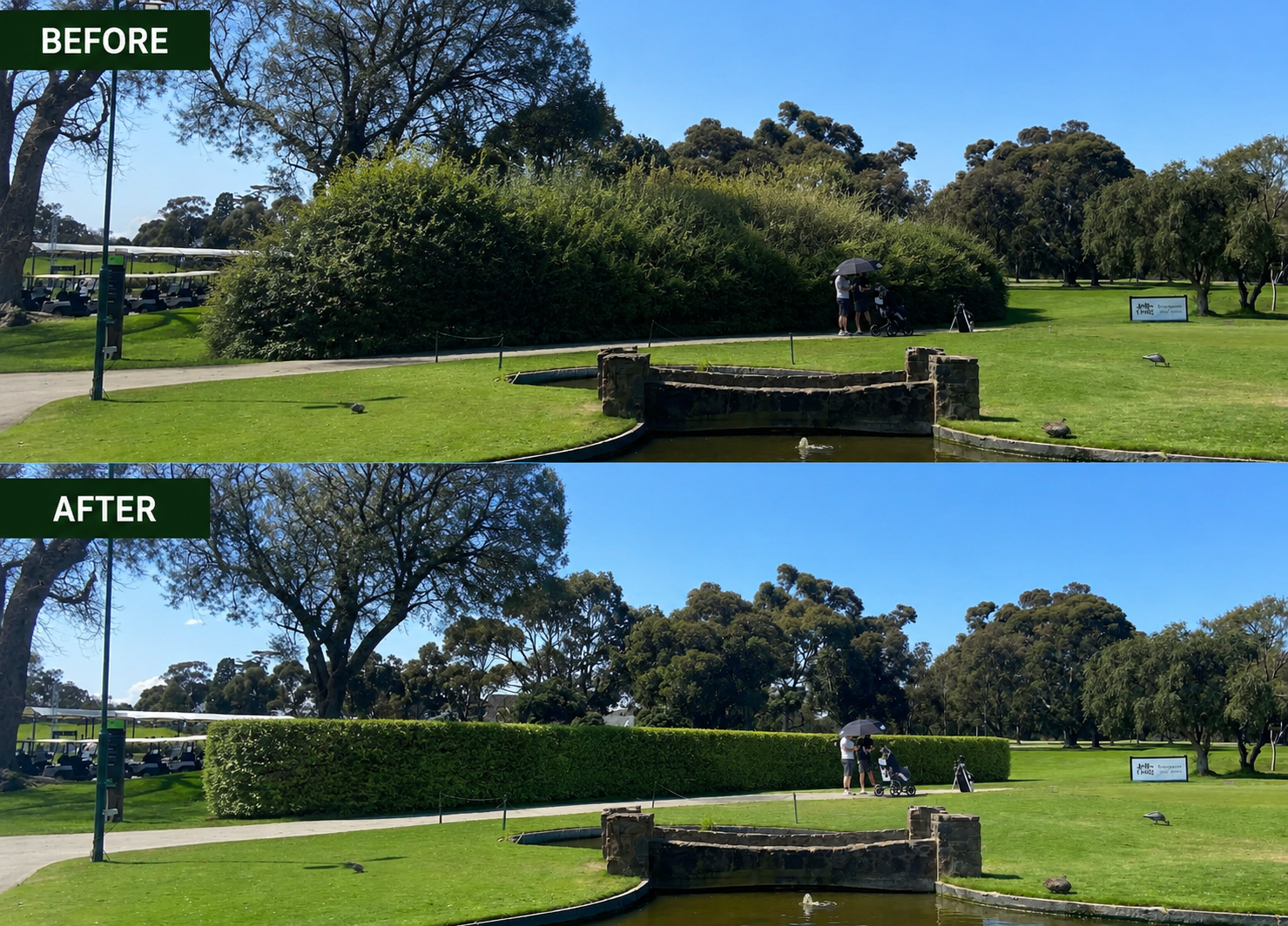 hedge trimming Yarra Bend Adventure Mini Golf