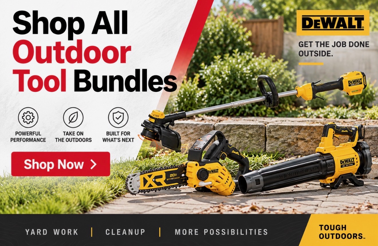 Shop DeWalt outdoor tool bundles.