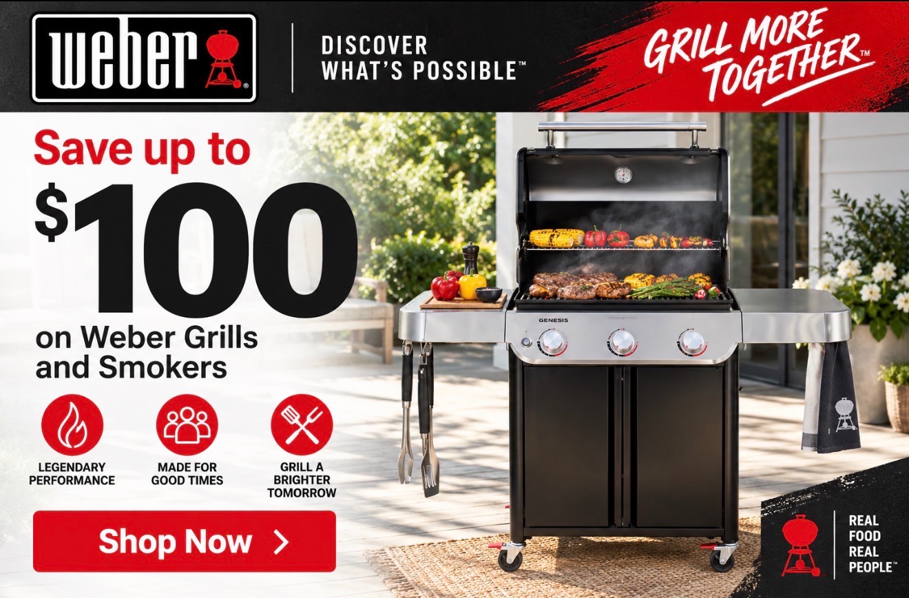 Shop Weber grills and smokers.