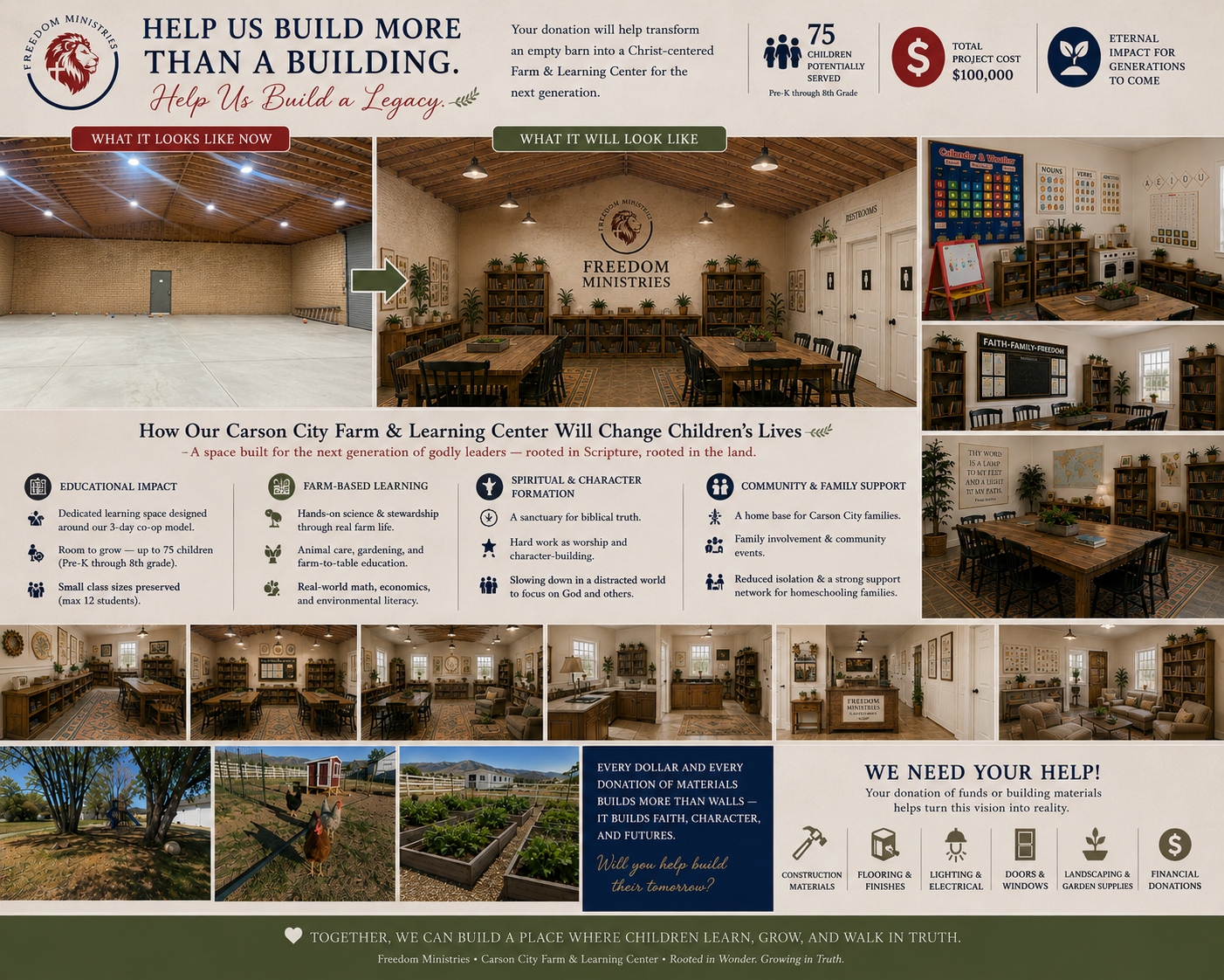 Carson City campus — a glimpse of the historic barn under restoration