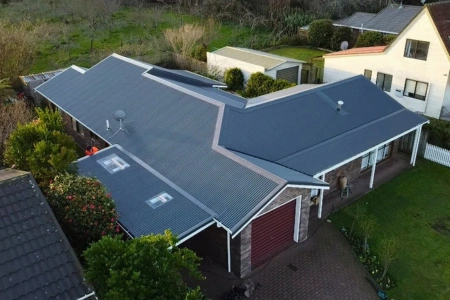 New roof installation on a residential property