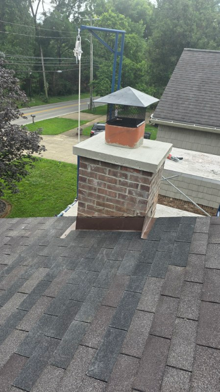 Professional chimney service work