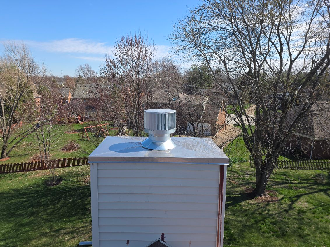 Completed chimney masonry restoration