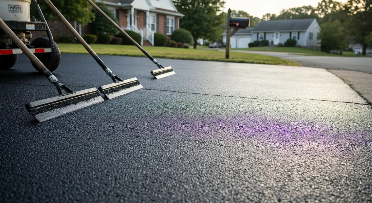 Asphalt maintenance crew