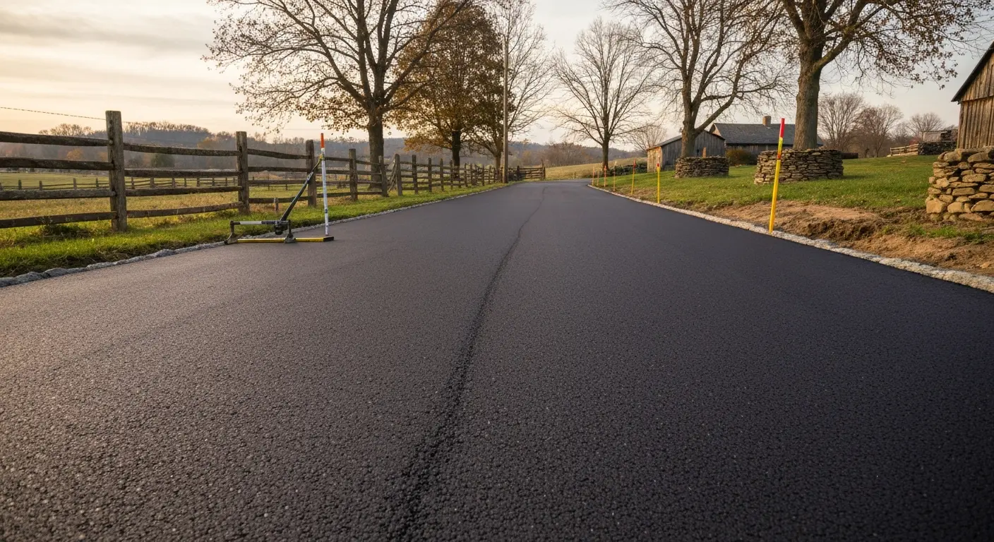 Rural driveway paving