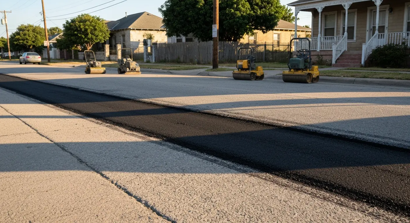 Pothole repair work