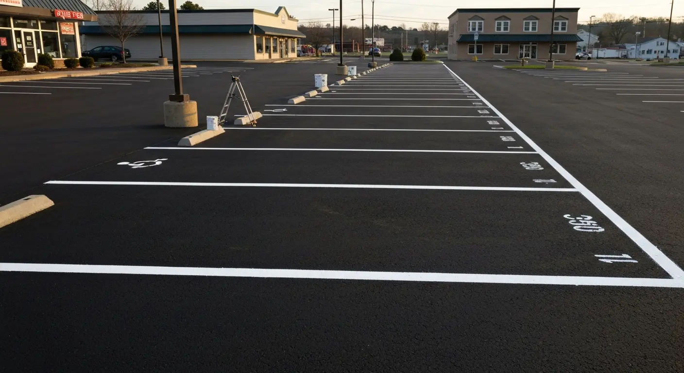 Parking lot line painting