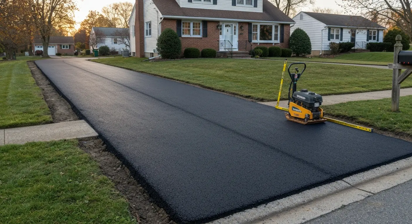 Residential driveway installation