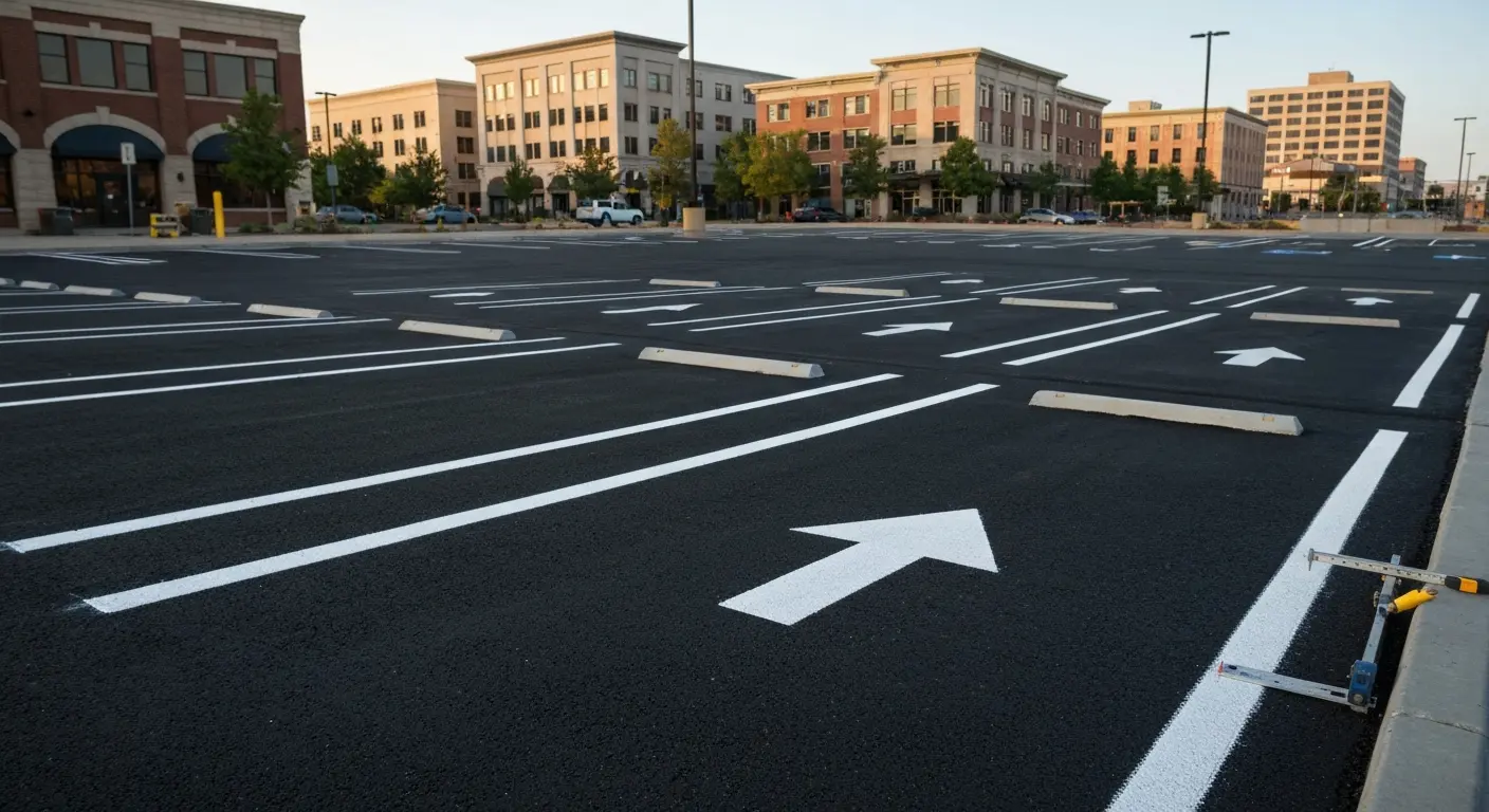 Parking lot striping
