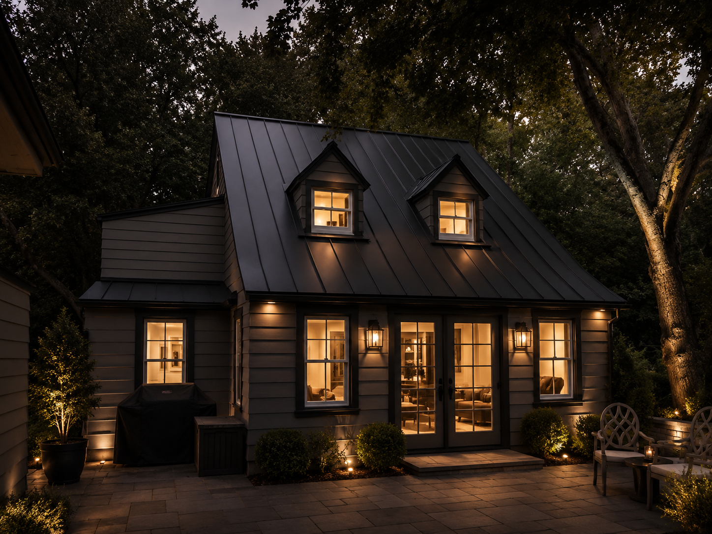 Metal roofing on a home