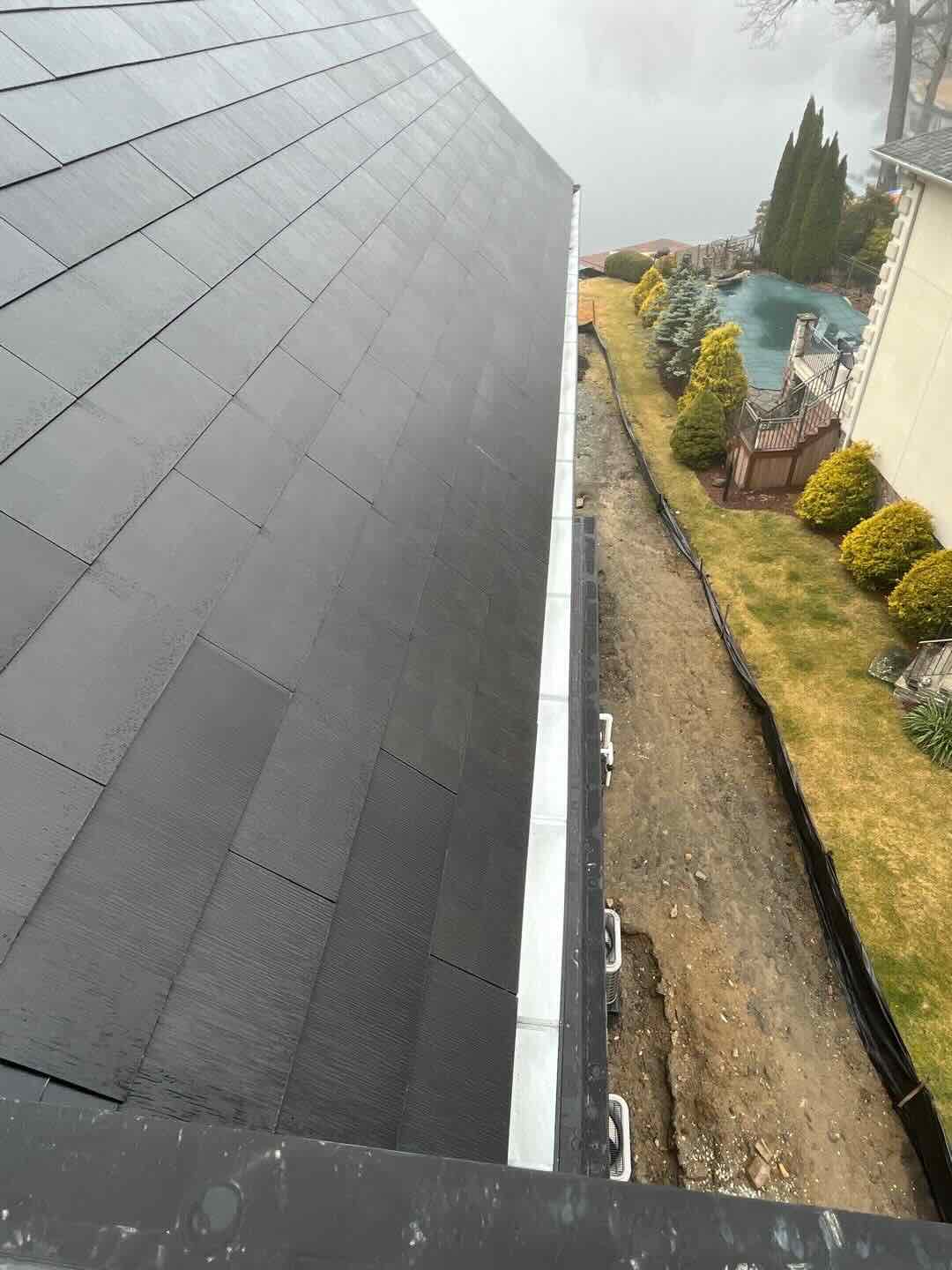 Synthetic roofing installation