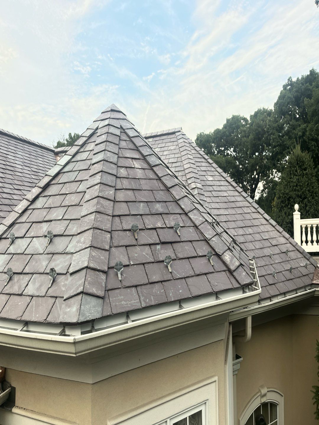 Slate roofing on a home