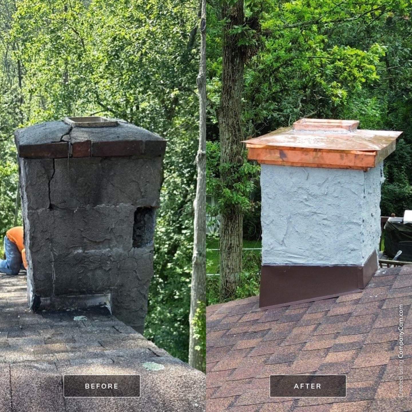 Chimney waterproofing work
