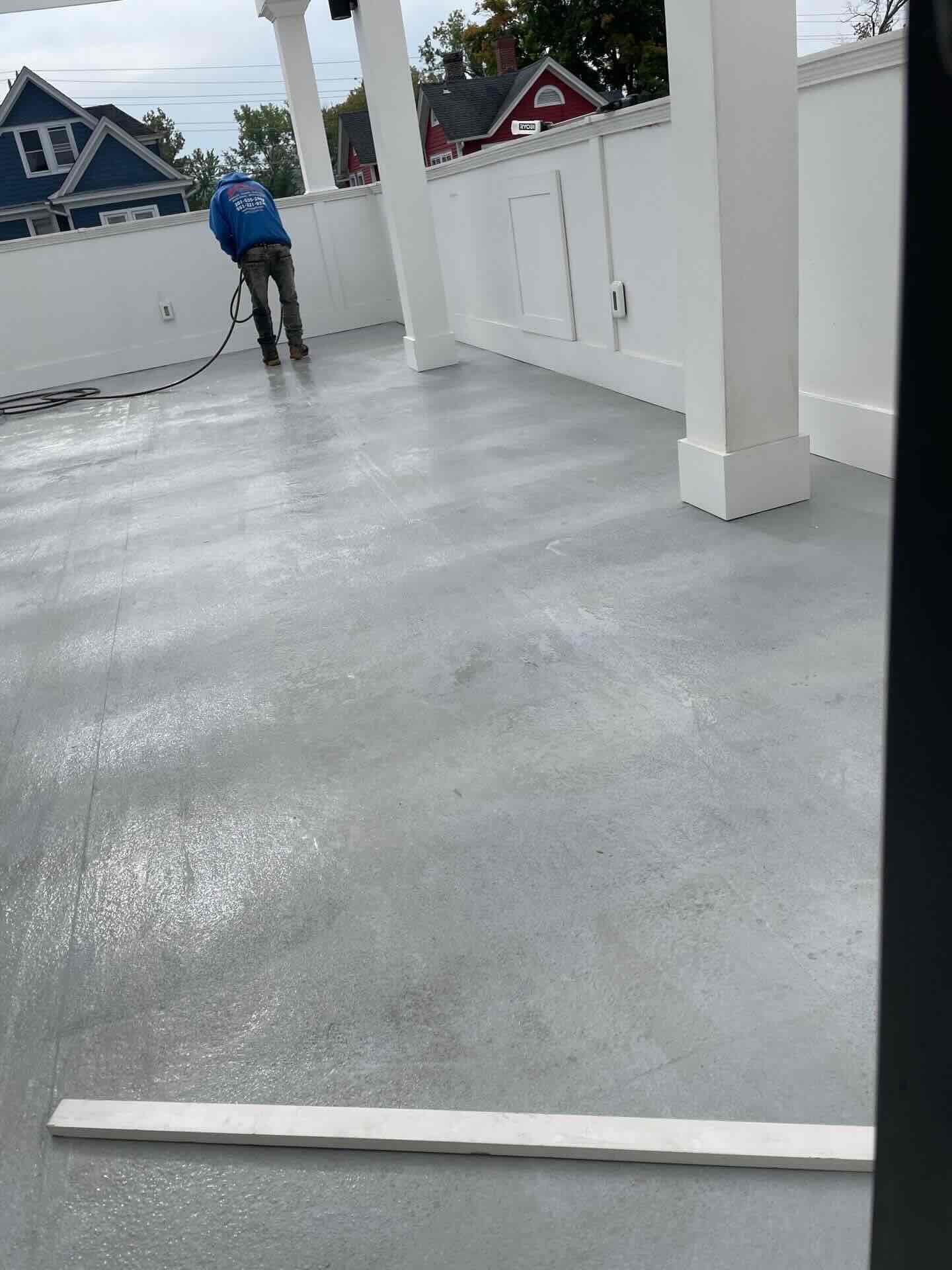 Waterproofed deck surface