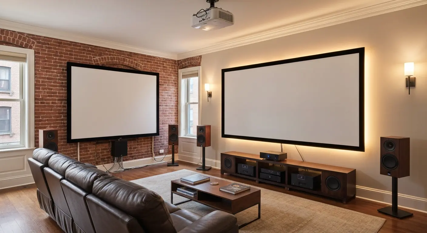 Complete home theater setup in Boston