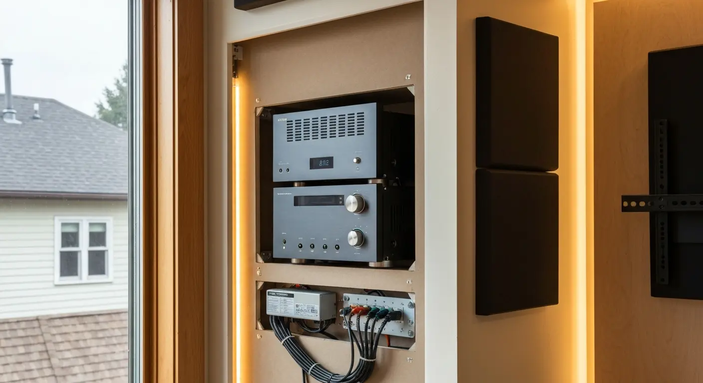 Home theater AV receiver installation