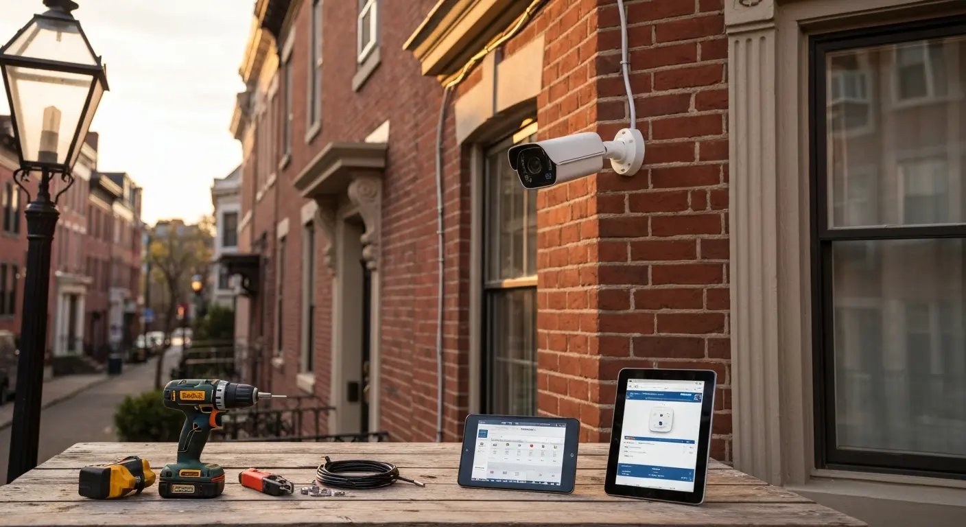 Residential security camera installation