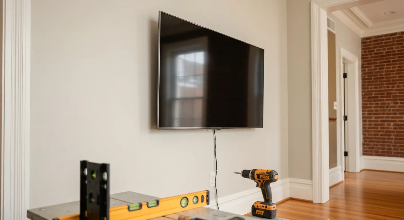 TV wall mount installation