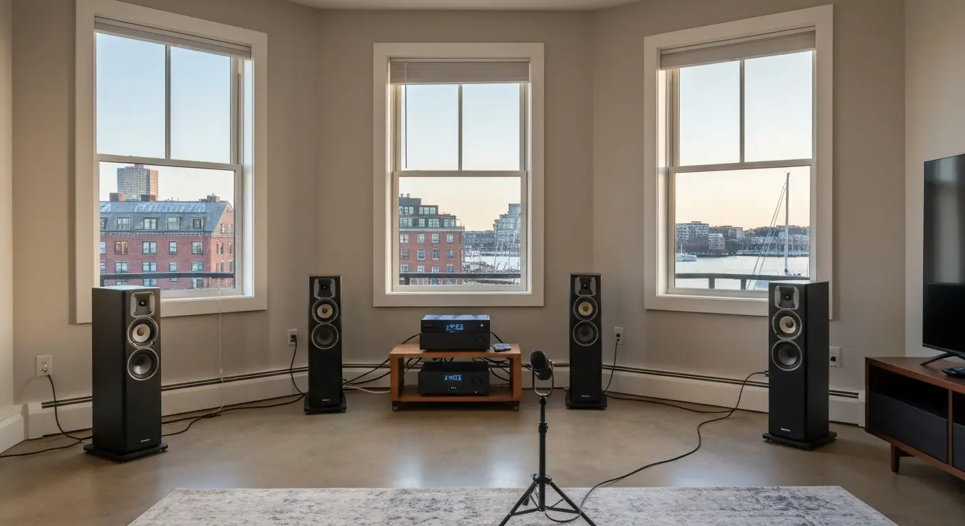Surround speaker setup and calibration