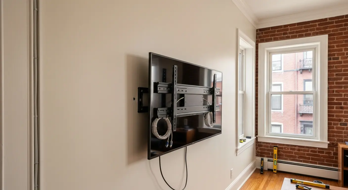 TV wall mount installation
