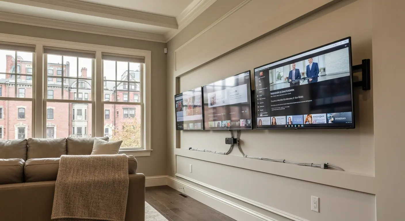 Media wall display installation