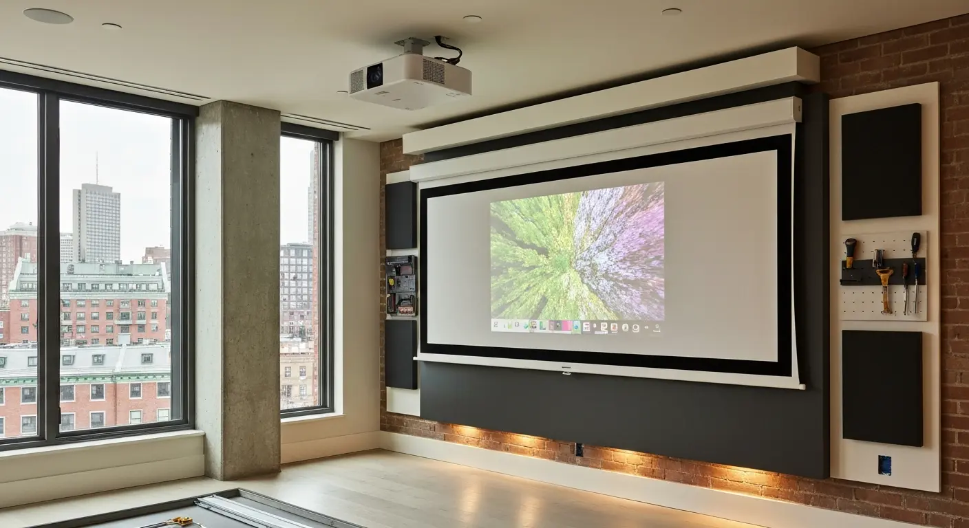 Projector and media wall setup