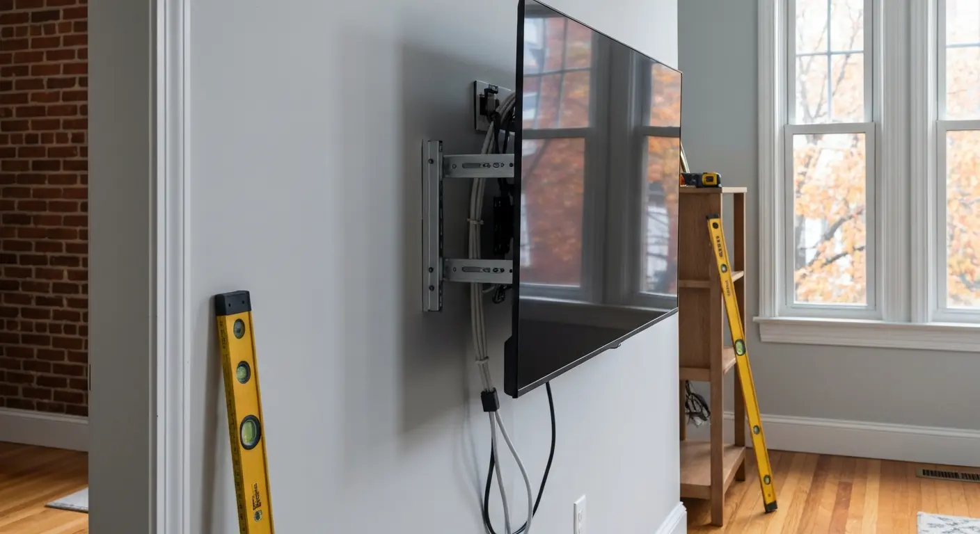 TV wall mount installation