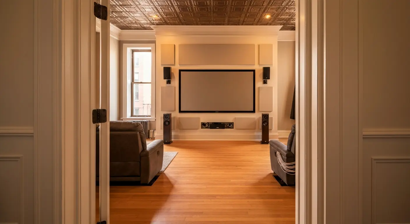 Theater design in Roxbury home