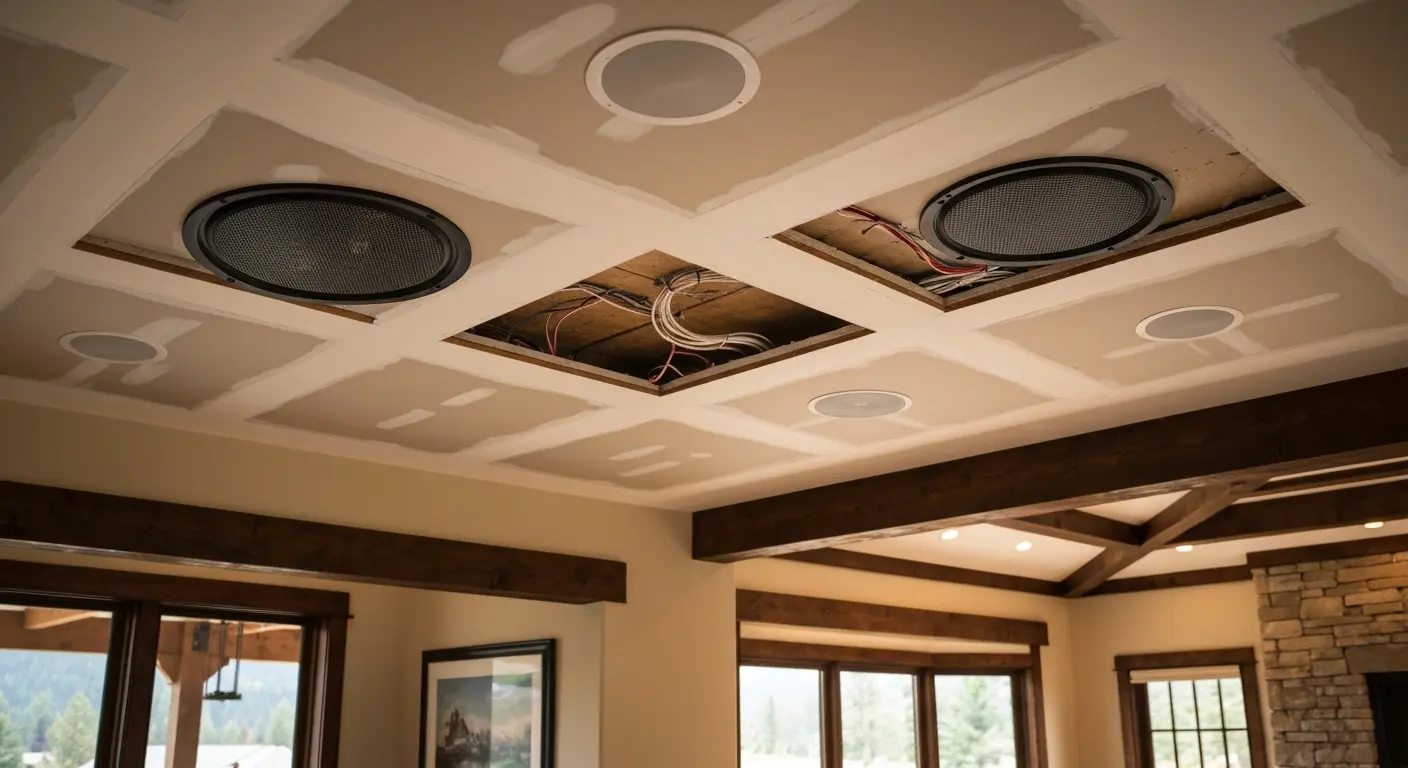 In-ceiling speaker installation