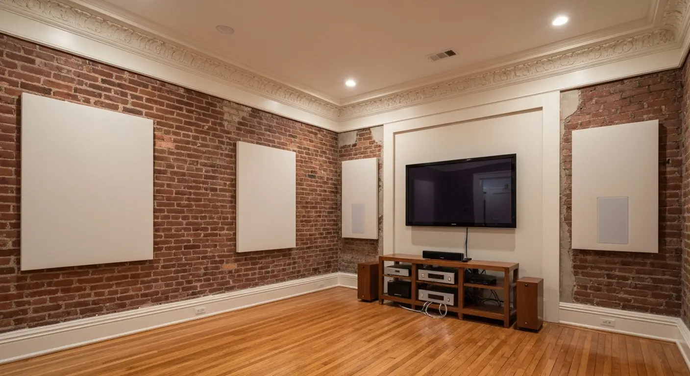Home theater installation in Back Bay brownstone