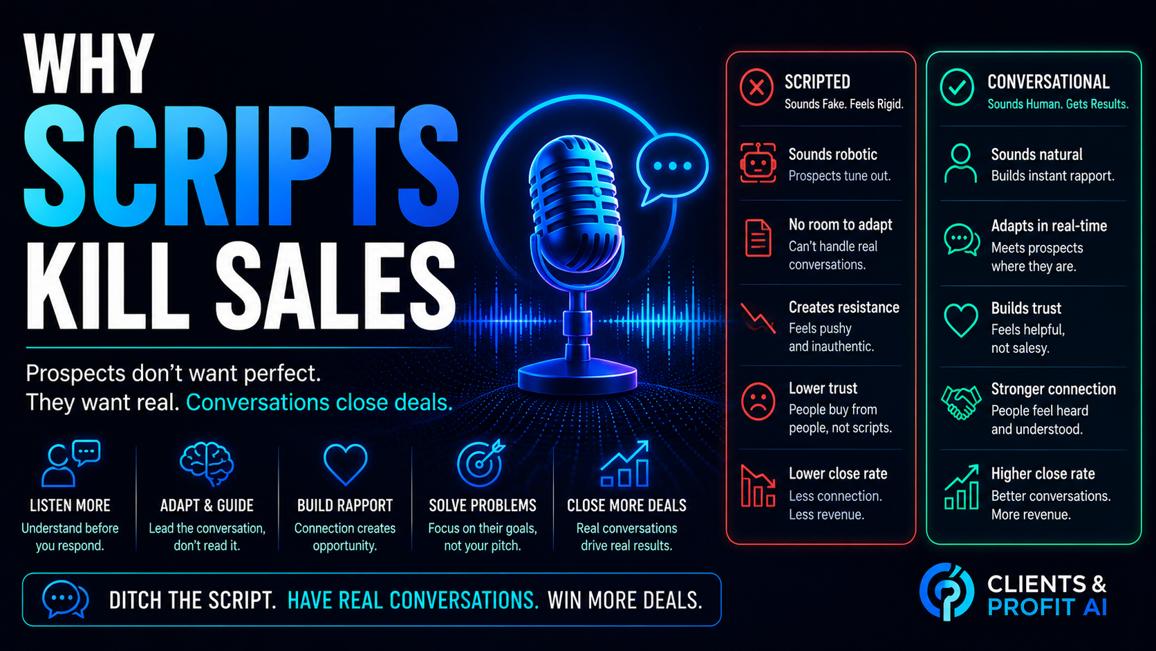 Why scripts kill sales (and what to use instead).