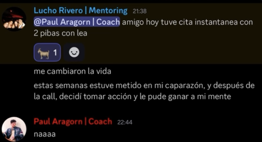 Mensaje de alumno