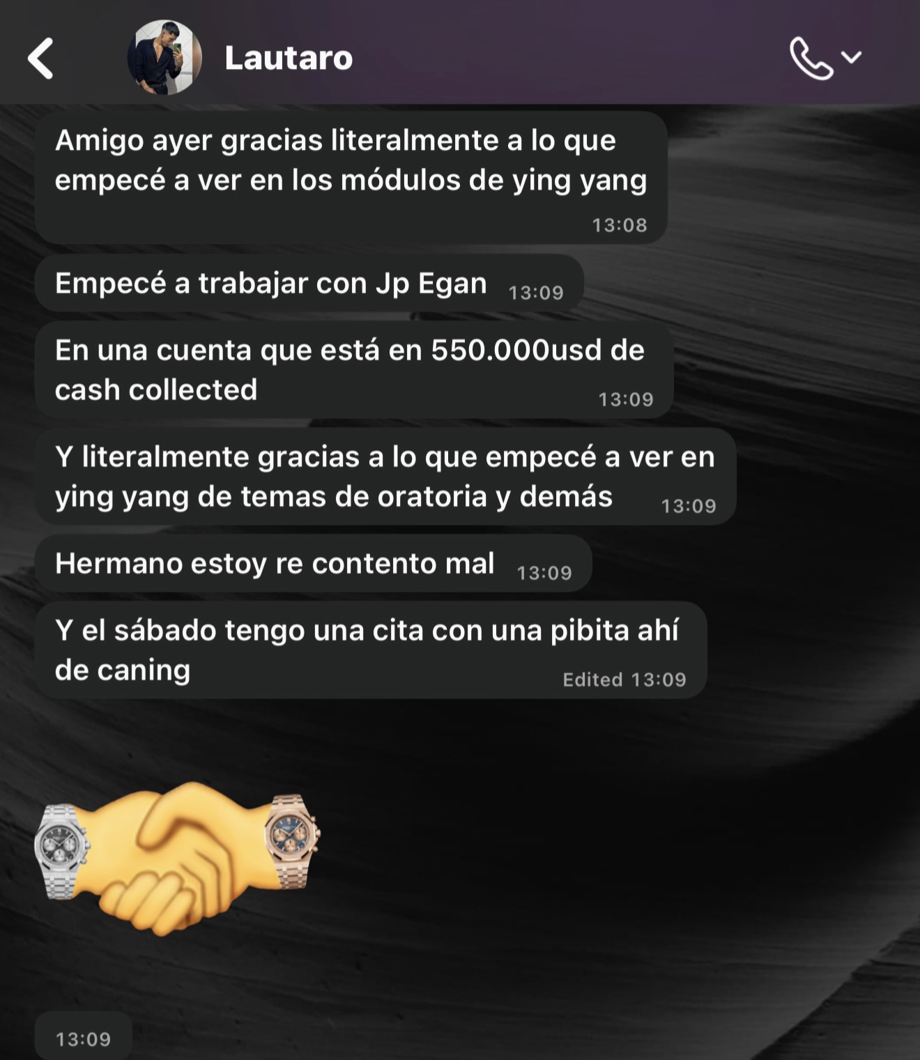 Mensaje de alumno