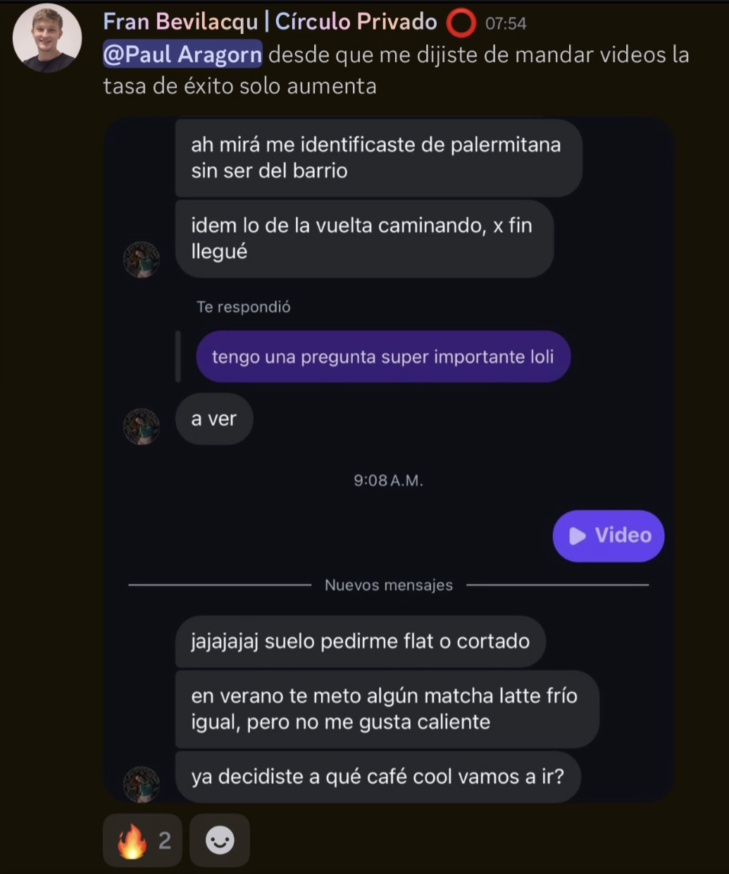 Mensaje de alumno