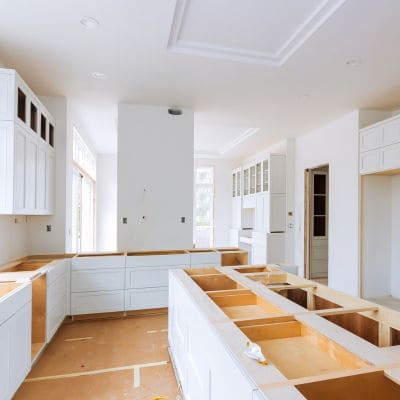 kitchen cabinetry in process