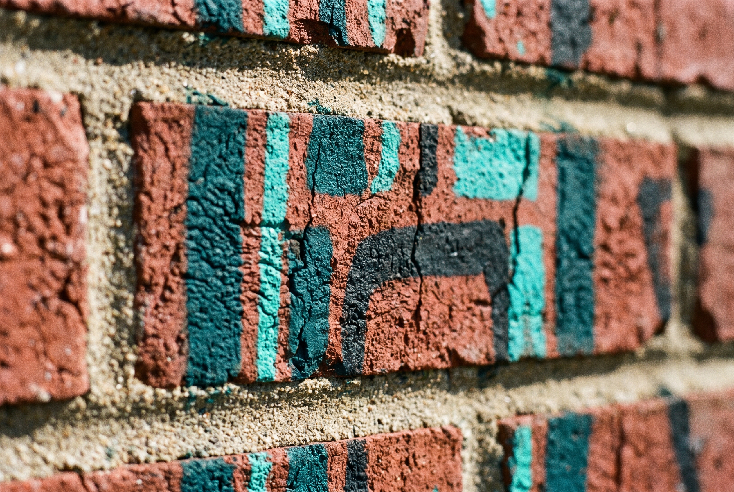 Printed brick surface