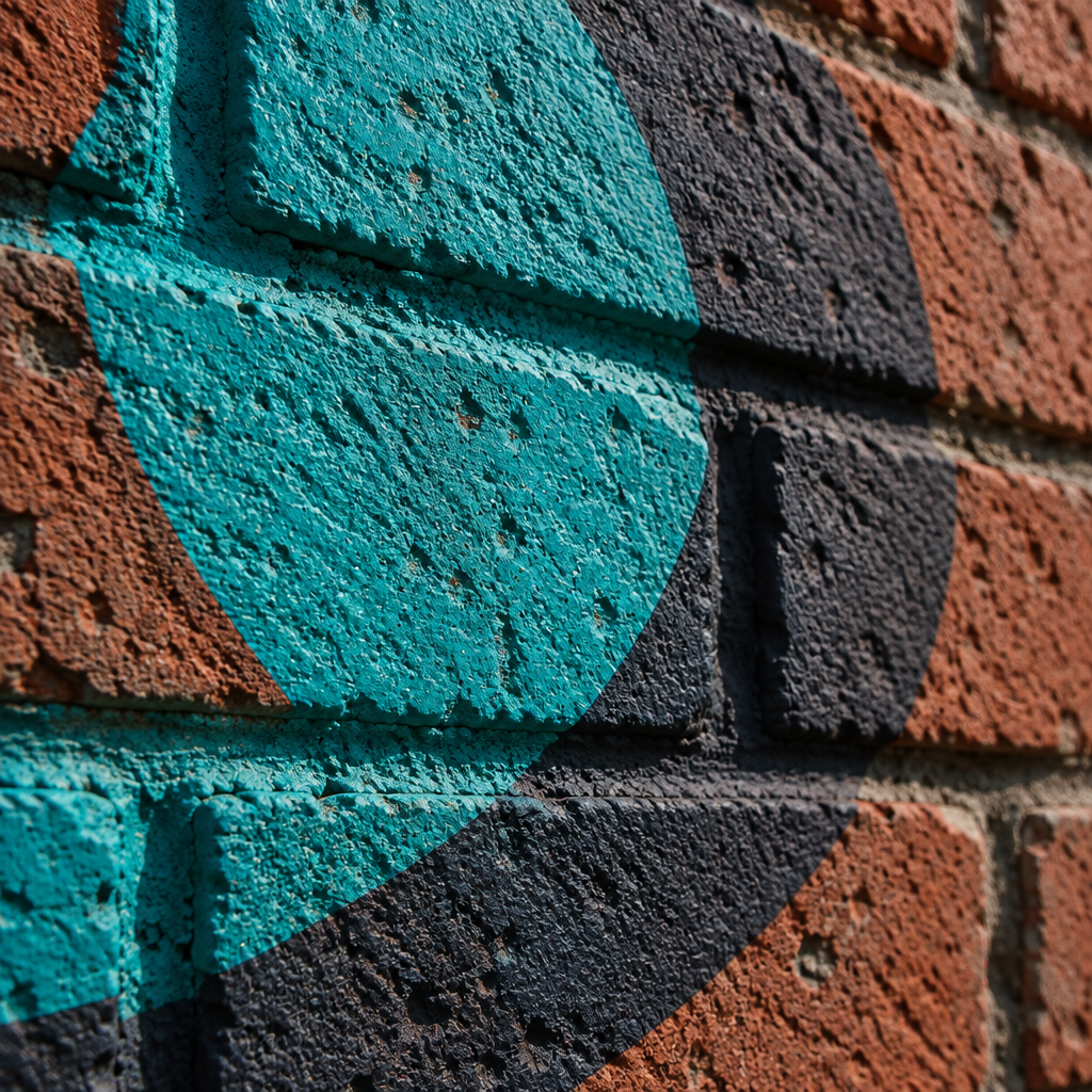 Printed brick surface detail