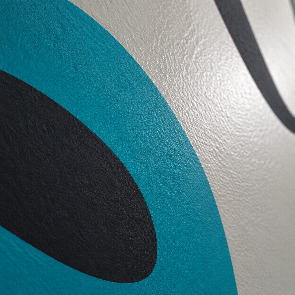 Printed eggshell wall texture detail