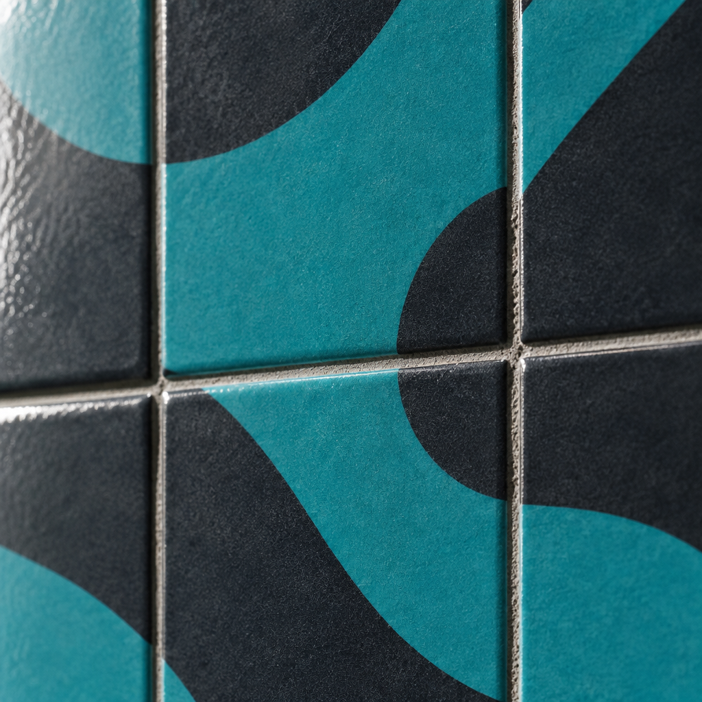 Printed tile surface example